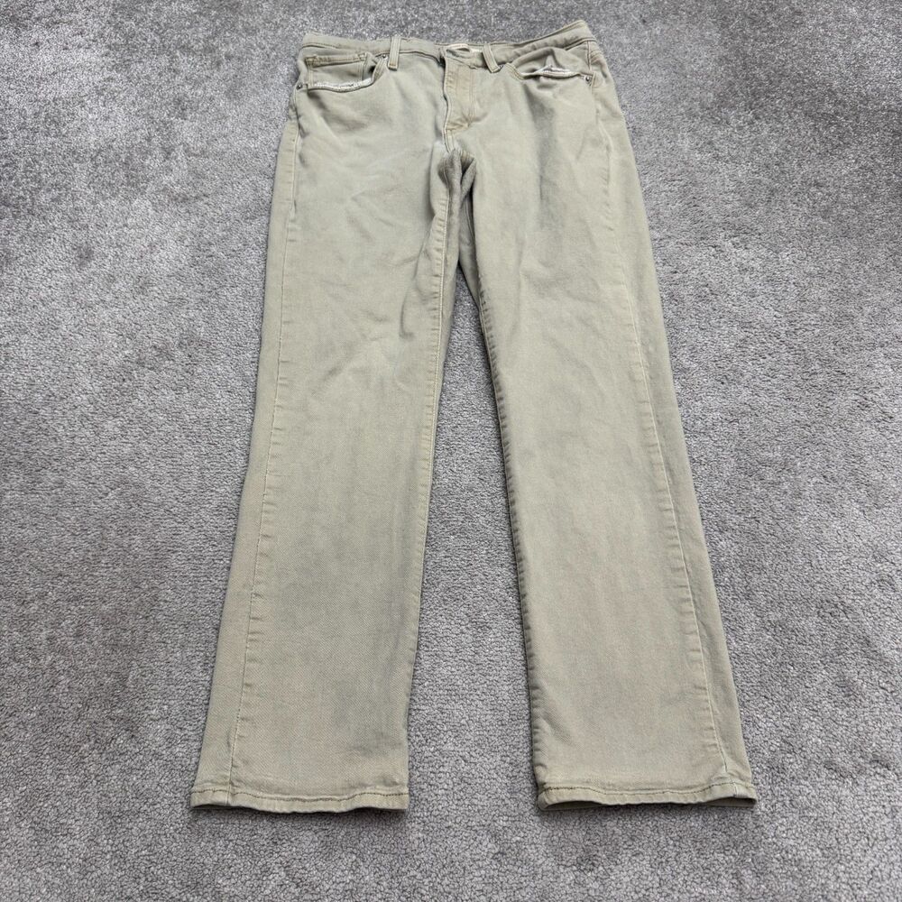 Levi's Classic Straight Fit Denim Jeans Womens 10M 30x30 Khaki Mid Rise Stretch